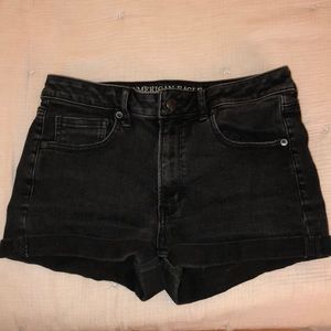 American Eagle Black denim shorts